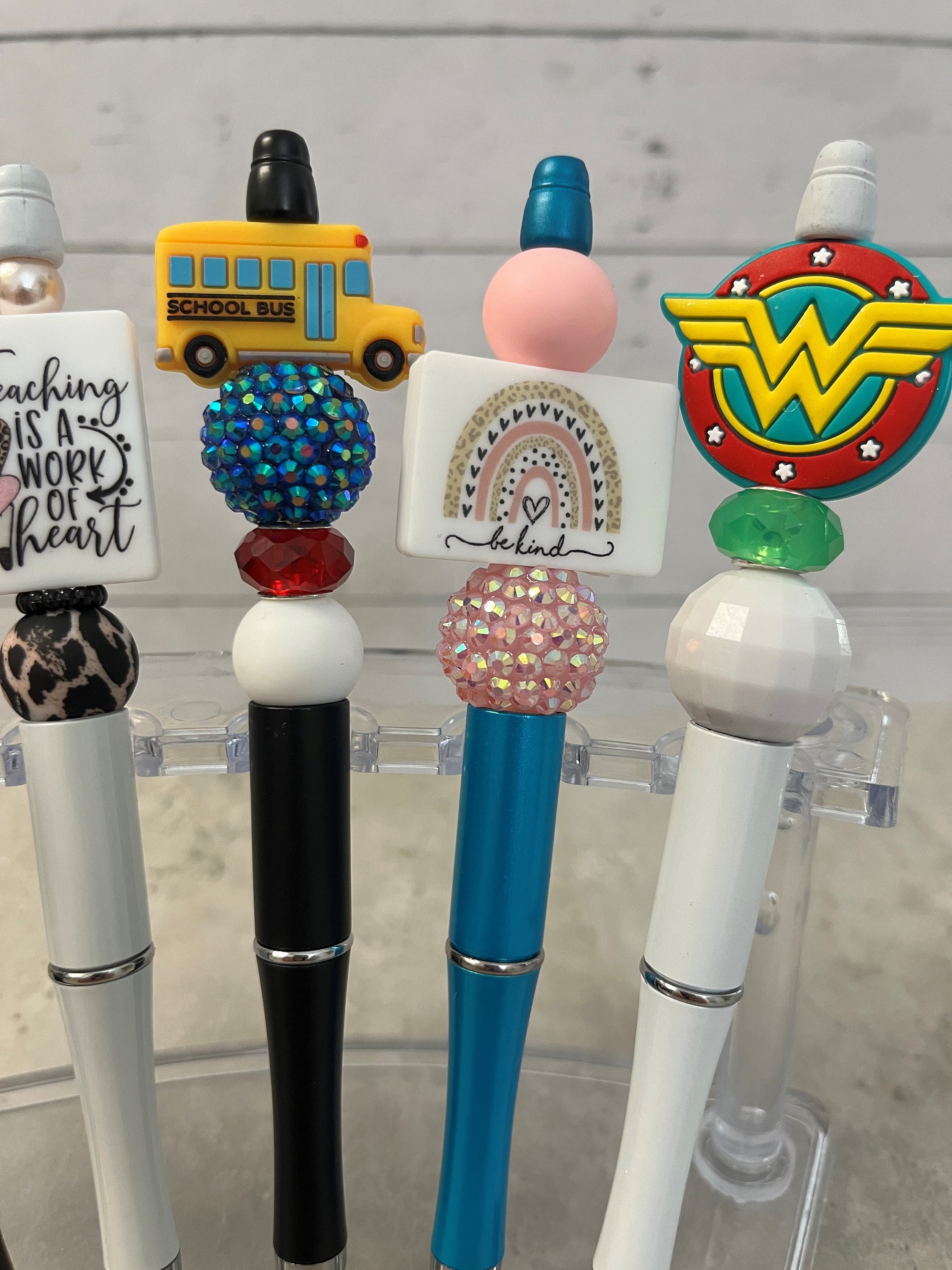 Teacher Pen Office Supply Teacher Gift School Beaded Pen Etsy