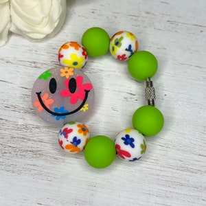 Neon Stanley Cup Charm for Women, Green Smiley Face Gifts for Women, Stanley Cup Accessories, Tumbler Handle Cup Charms, Gifts for Mom