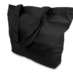 Puede incluir: Una bolsa de lona negra con dos asas largas. La bolsa est&aacute; hecha de un material de lona duradero y grueso.