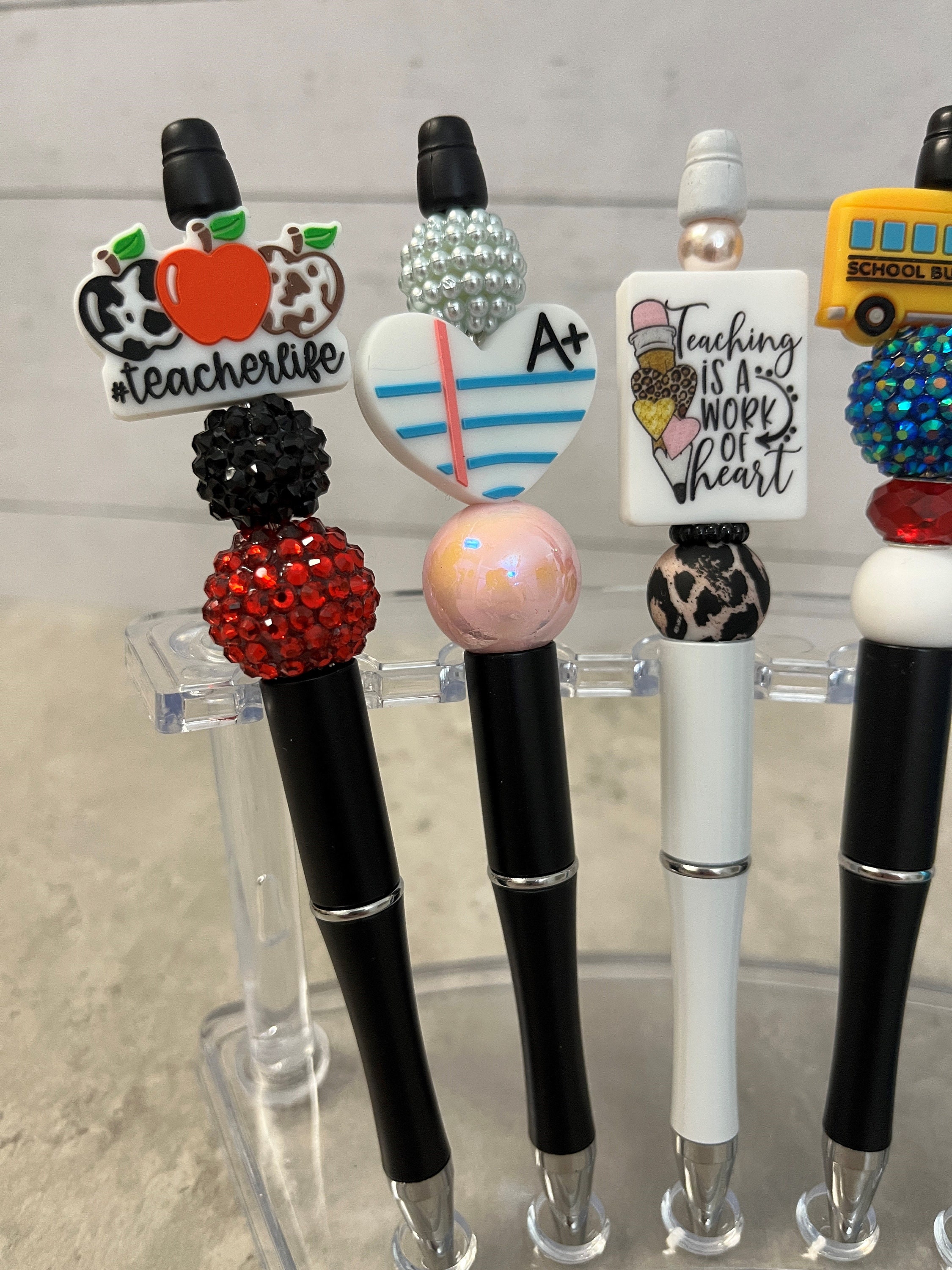 Teacher Pen Office Supply Teacher Gift School Beaded Pen Etsy