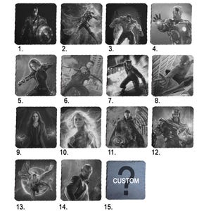 Slate Superhero Coasters