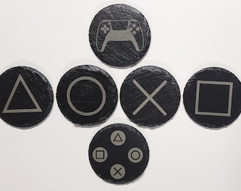 Posavasos de pizarra natural para juegos