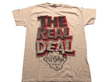 Camiseta vintage Excalibur "The Real Deal" de los 90, talla S/L