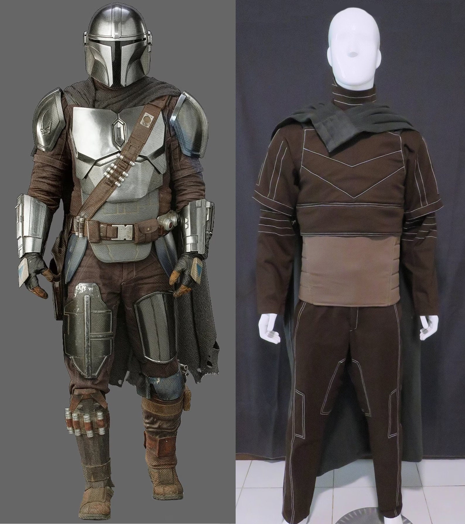 The Mandalorian Cosplay Costume Vest Pants Outfits Halloween Etsy