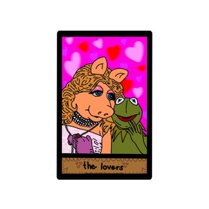 Kermit and Piggy Tarot - Vinyl Sticker