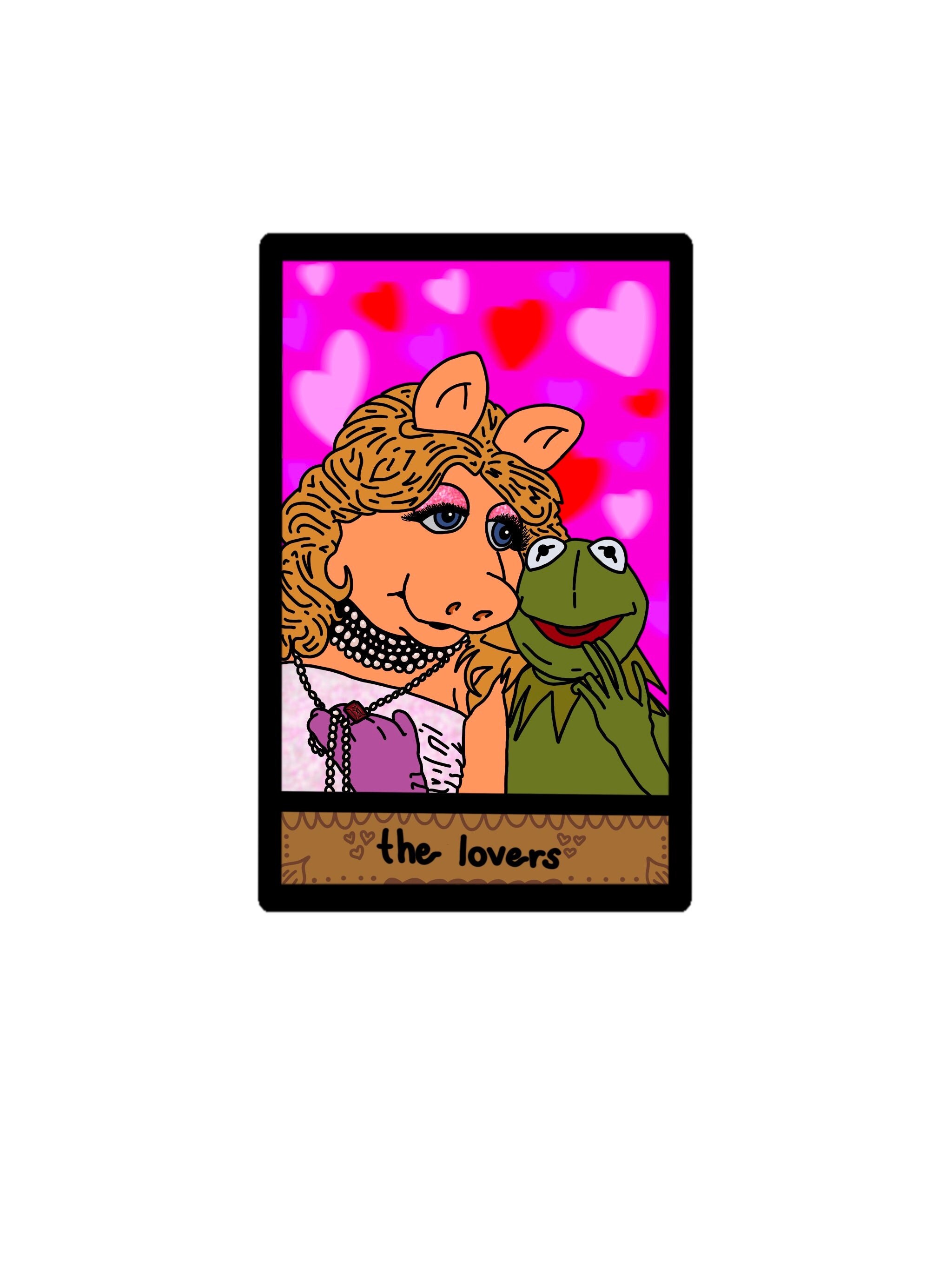 Lot Vintage Muppets Valentine Stickers Miss Piggy Kermit Gonzo Jim Henson  Hearts