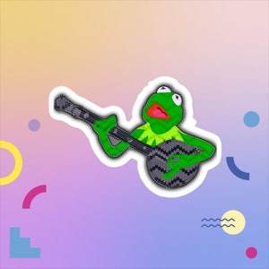 Naklejka winylowa w stylu dzianinowym Kermit the Frog
