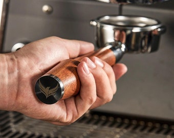 Buy Bottomless Portafilter for Espresso Machines Rosewood Handle