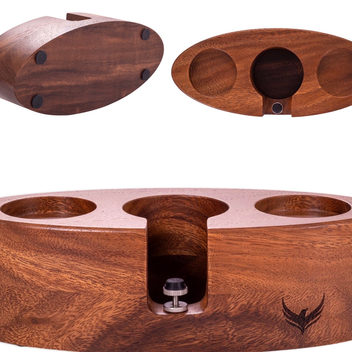 Walnut Espresso Portafilter Holder: Coffee Tamping Station (51mm/54mm/58mm) - Etsy