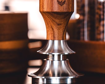 58.55mm Spring Loaded Espresso Tamper With Gift Package / Calibrated 30lb Wooden Coffee Tamper/ Adjustable Depth /Espresso Machine Accessory