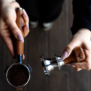 Espresso Kit Includes Bottomless Portafilter, Coffee Tamper and Distribution Tool 3pcs Espresso Accessories Great Gift For Espresso Lovers
