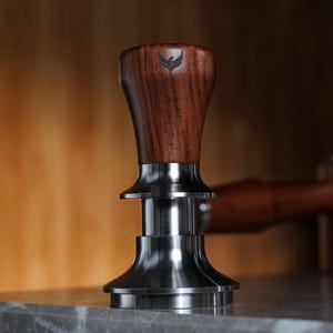 Rosewood Espresso Tamper for – Calibrated Coffee Tamper | Spring Loaded Press Tool | Fits 51mm 54mm and 58mm Portafilters