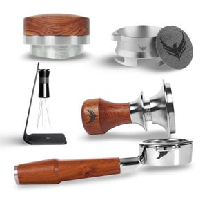 54mm Rosewood Espresso Tool Set: Breville Compatible, Coffee Lover Gift