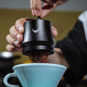 Magnetic Espresso Dosing Cup: Anodized Aluminum Coffee Shaker (51mm, 54mm & 58mm)