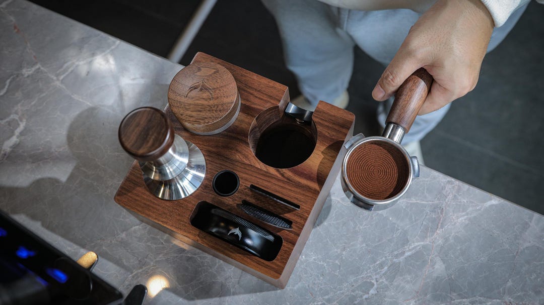 Walnut Espresso Accessories Kit – 54mm 58mm Portafilter, Tamper ...