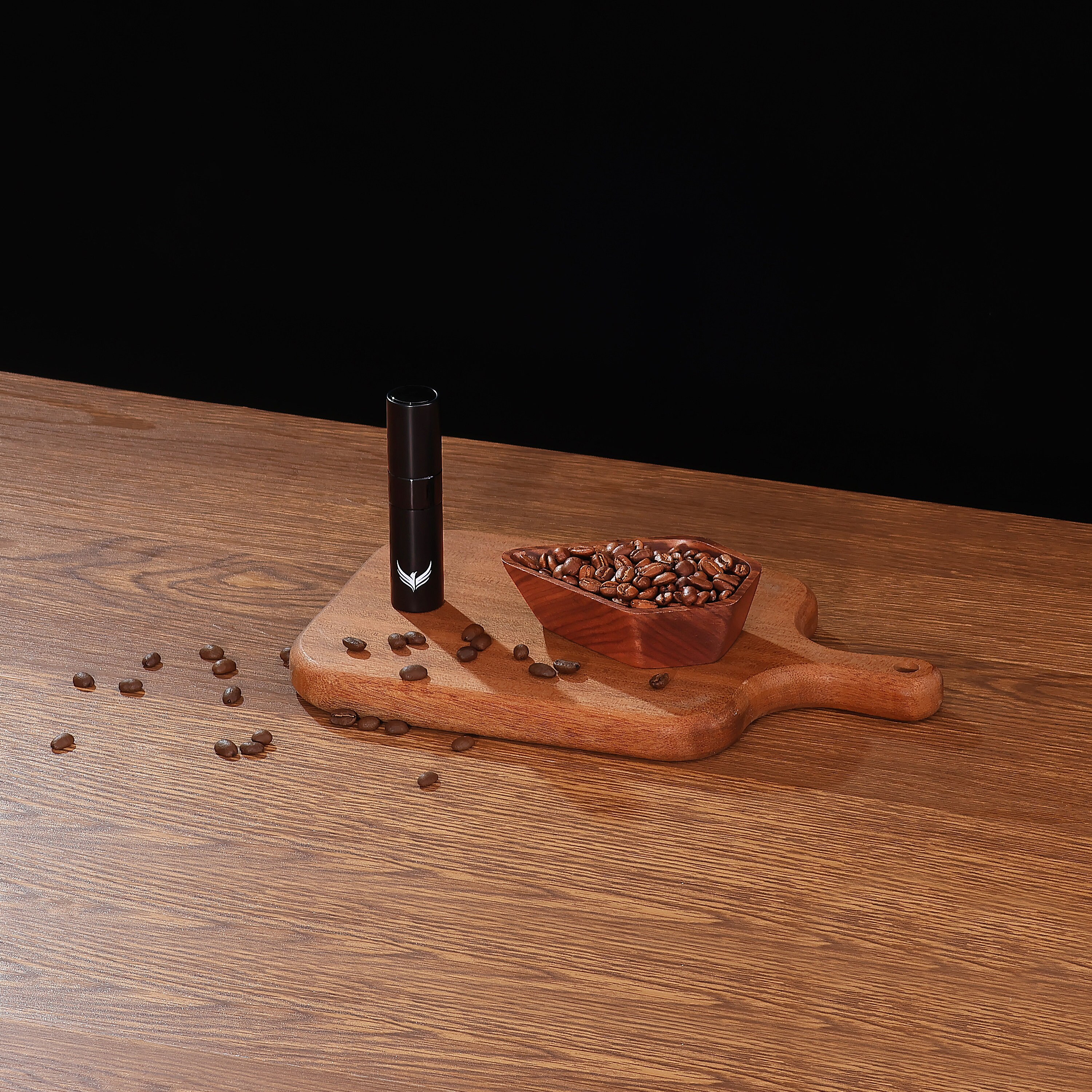 Set Doseur Café Vaileal - Céramique Noire Avec Vaporisateur RDT Et Cuillère !