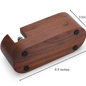 Espresso Tamper Station Walnut / Portafilter Holder Espresso Bar Organizer / Tamp Stand image 7