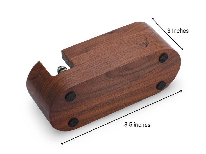 Espresso Tamper Station Walnut / Portafilter Holder Espresso Bar Organizer / Tamp Stand image 7