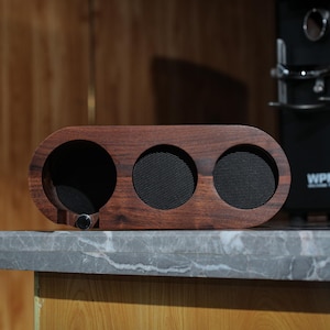 Espresso Tamper Station Walnut / Portafilter Holder Espresso Bar Organizer / Tamp Stand image 4