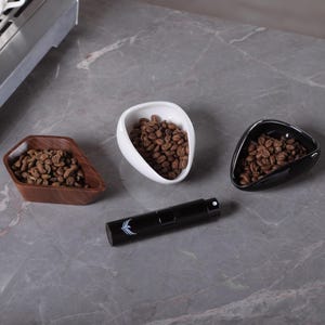 Espresso Dosing Cup & RDT Sprayer Set: Walnut Wood or Ceramic Coffee Measuring Cup