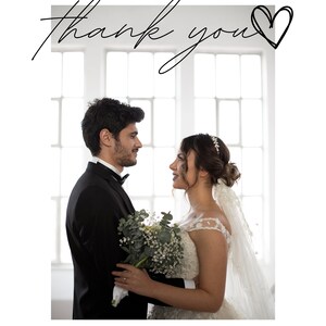 Cartão de agradecimento de casamento