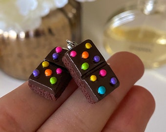 brownie earrings - food earrings  -