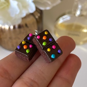 brownie earrings - food earrings  -