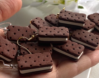 Ice cream sandwich earrings - summer earrings