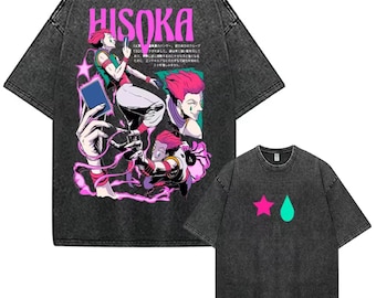 T-shirt anime Hisoka, maglietta grafica ispirata a Hunter, streetwear giapponese, maglietta unisex