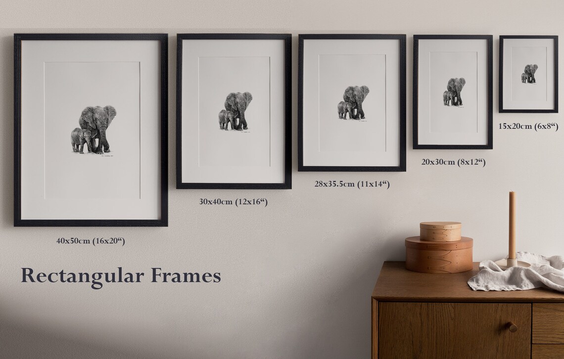 Elephant Pencil Drawing Wall Art Minimalist Animal Wall Art Etsy