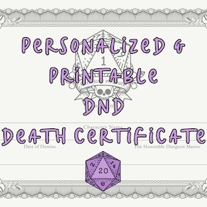 Certidão de Óbito Personalizada DND