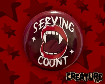 Serving Count Button Badge / 32mm 1 1/4inch