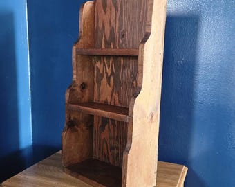 Vintage Wood Tabletop Bookcase Shelf