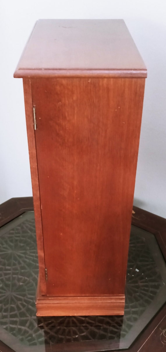 Jewelry Box Armoire Large Wood Etched Rings Necklace … Gem