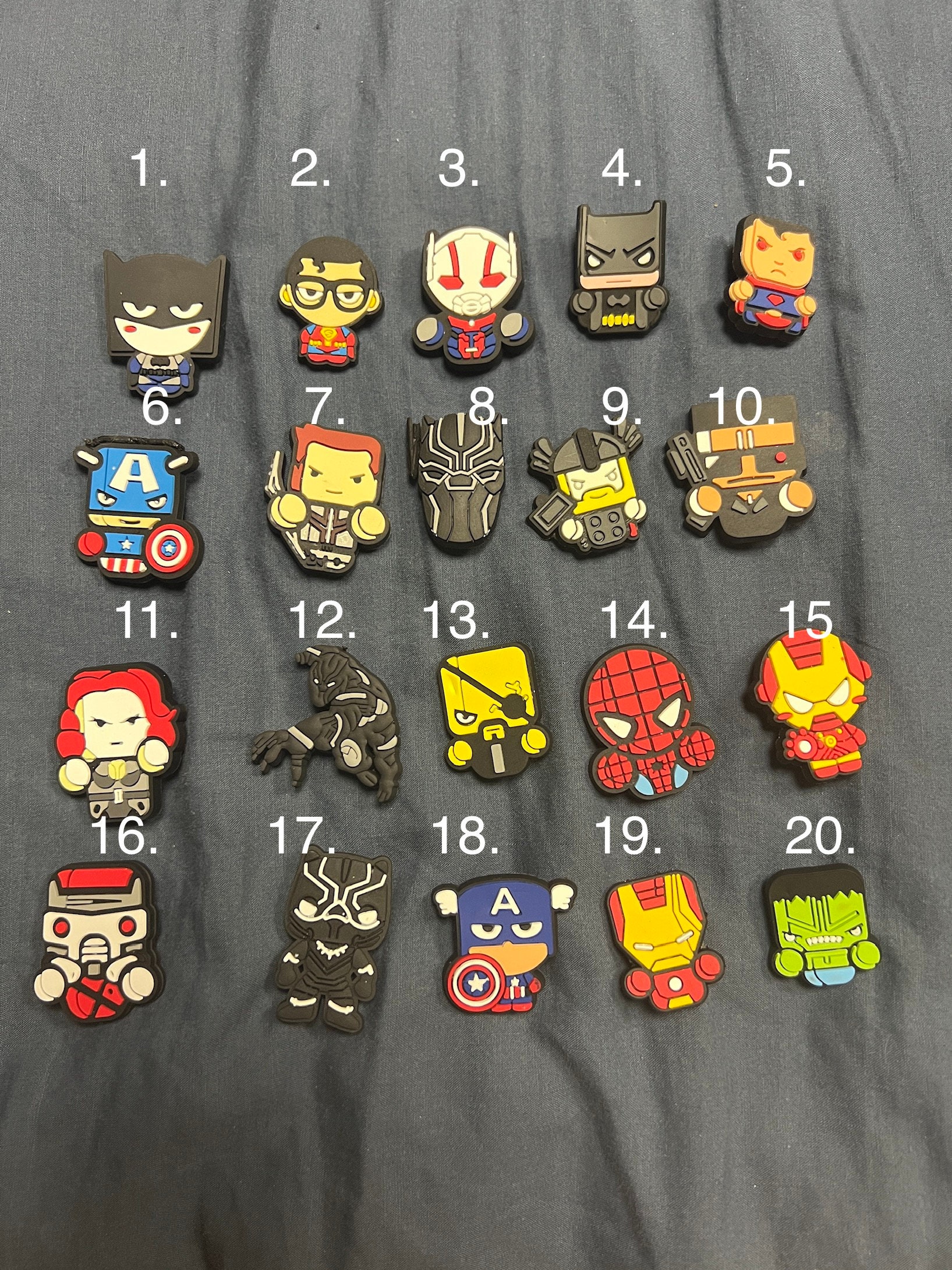 Super Hero Croc Jibbitz Crocs Jibbitz Marvel DC Super Etsy