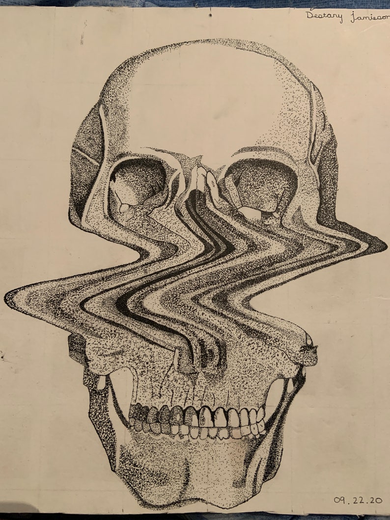 Skull Stippling - Etsy