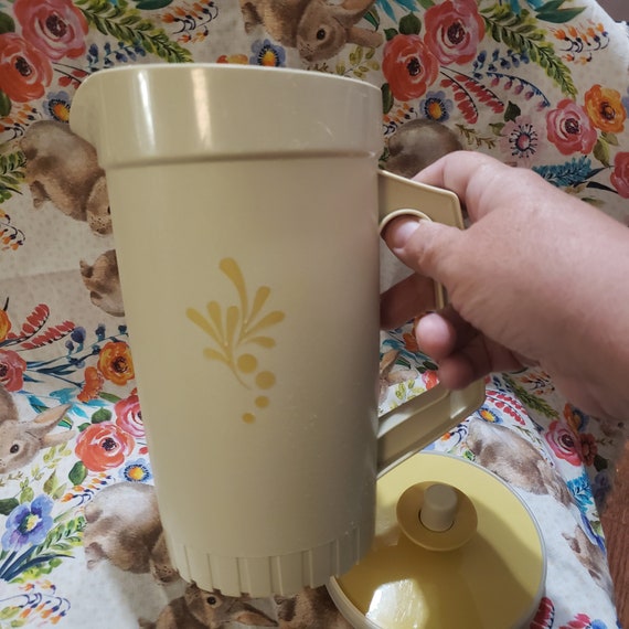 80s Tupperware 1.5qt Pitcher W/push Button Lid Etsy