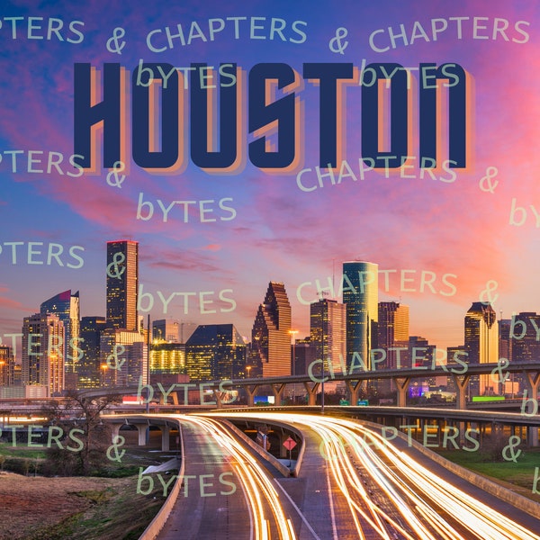 Houston Skyline PNG Yeti Wrap Digital Download