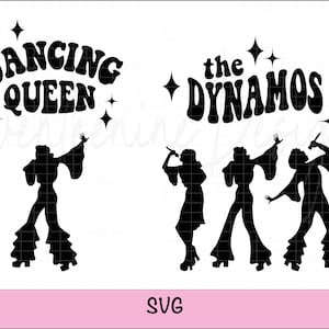 Dancing Queen SVG, The Dynamos SVG, bruid, Mama Mia, vrijgezellenfeest, bruidsfeest