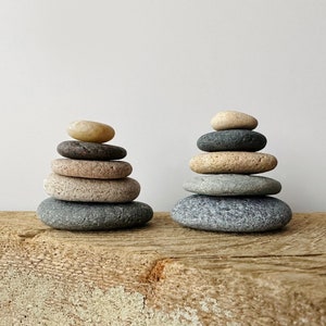 Decorative objects for tray, beachy room decor accents for shelves, rock cairn, table top decor for living room, beach house decor gifts
