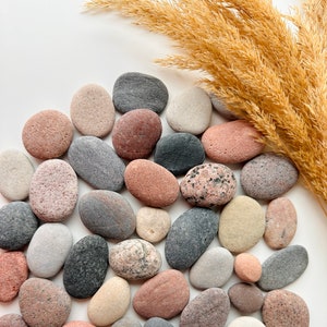 Beach rocks for crafts, planter rocks, colorful pebble stones, pebbles for vase, aquarium sea scape, bulk rocks for art, terrarium stones