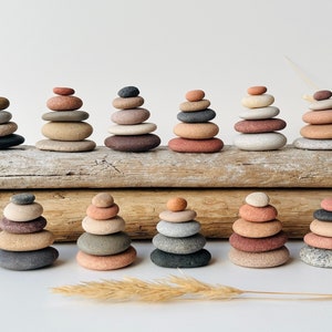 Kleine decorobjecten, zen-tuinstenen, hostingcadeau, meditatiedecor, boho slaapkamerdecor voor plank, bureaudecor, geschenken voor stressverlichting