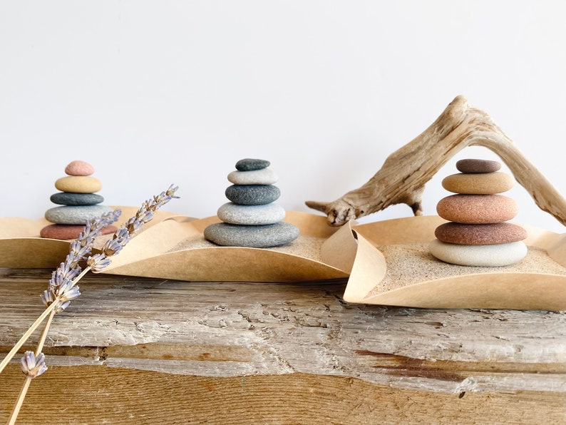 Bookshelf Decor Objects Japandi Anxiety Relief Zen Garden Etsy