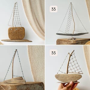 Artículos náuticos para repisas, decoración costera, regalo de inauguración de casa para hombres, barco de madera flotante, regalos marineros, piezas decorativas de oficina, regalos para el día del padre imagen 14
