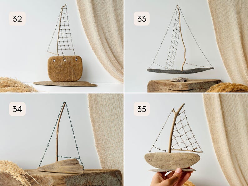 Artículos náuticos para repisas, decoración costera, regalo de inauguración de casa para hombres, barco de madera flotante, regalos marineros, piezas decorativas de oficina, regalos para el día del padre imagen 14