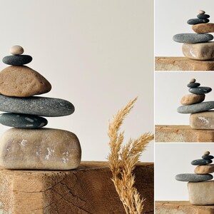 Montón de arte japonés, pila de rocas zen, regalos meditativos, actividades relajantes, piedras de equilibrio, objetos de exhibición, decoración estética de estanterías para dormitorios. N-63