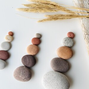 Grounding stones, stacking rocks, meditation gift for mindful living, cairns, mental health gifts, Zen decor, calm stone for balance image 3