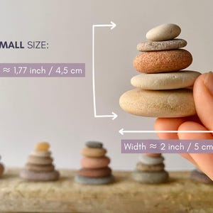 Grounding stones, stacking rocks, meditation gift for mindful living, cairns, mental health gifts, Zen decor, calm stone for balance image 6