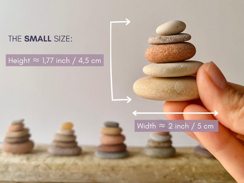 Grounding stones, stacking rocks, meditation gift for mindful living, cairns, mental health gifts, Zen decor, calm stone for balance image 6
