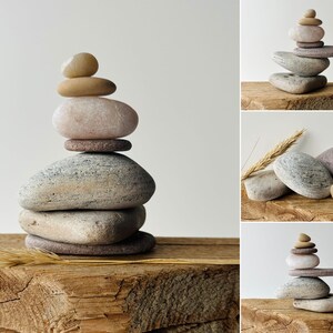 Montón de arte japonés, pila de rocas zen, regalos meditativos, actividades relajantes, piedras de equilibrio, objetos de exhibición, decoración estética de estanterías para dormitorios. N-66
